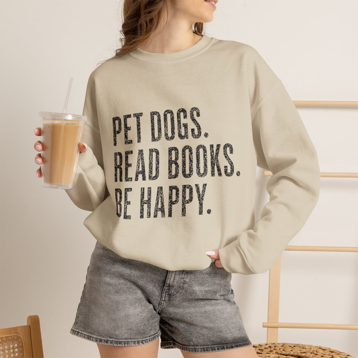 Pet Dogs. Read Books. Be Happy.