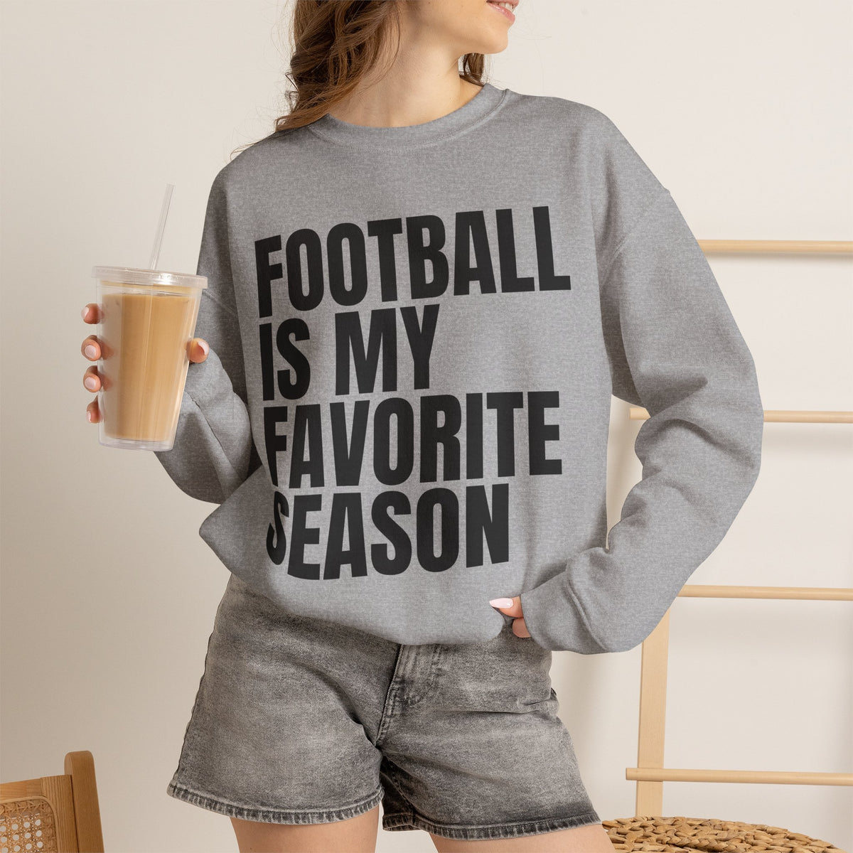 Football Is My Favorite Season Crewneck Sweatshirt